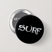 Surf zwarte knop ronde button 5,7 cm (Voorkant /achterkant)