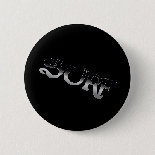 Surf zwarte knop vervaagd ronde button 5,7 cm (Voorkant)