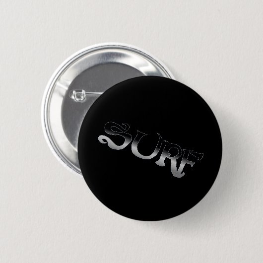 Surf zwarte knop vervaagd ronde button 5,7 cm (Voorkant /achterkant)
