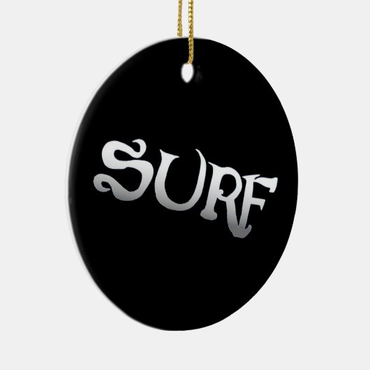 Surf zwarte ronde versiering keramisch ornament (Rechts)