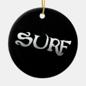 Surf zwarte ronde versiering keramisch ornament (Voorkant)