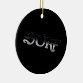 Surf zwarte ronde versiering keramisch ornament (Rechts)