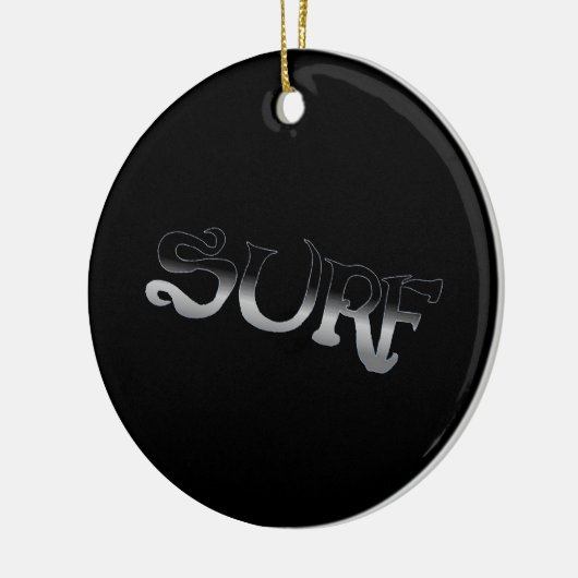 Surf zwarte ronde versiering keramisch ornament (Links)