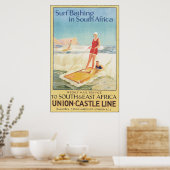 Surf zwemmen in Zuid-Afrika , Poster (Keuken)