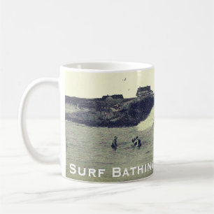 Surf zwemmen, Sakonnet - Little Compton, RI Koffiemok