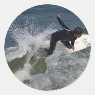 Surfaarsgolven Ronde Sticker