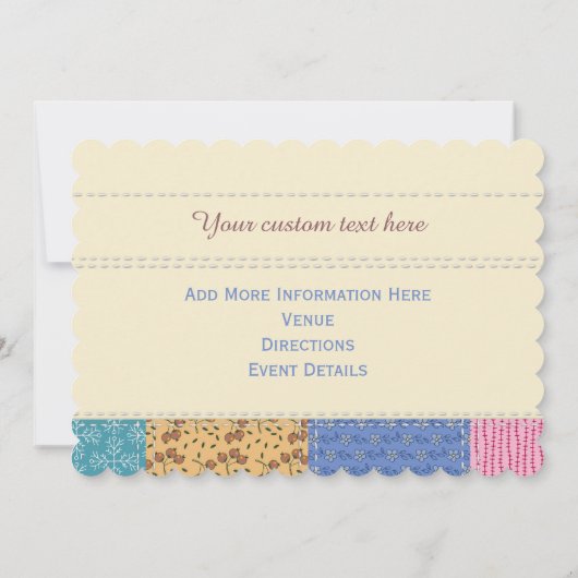 Surface composée personnalisée | Invitation d'anné (Dos)