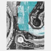 Surface Current – Abstract Flow & Structure Large  Fleece Deken (Voorkant)