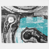 Surface Current – Abstract Flow & Structure Large  Fleece Deken (Voorkant (Horizontaal))