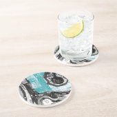 Surface Current – Abstract Flow & Structure Sandst Zandsteen Onderzetter (Zijkant)