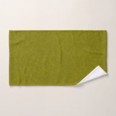 Surface vert olive avec un motif subtil en tourbil (Serviette à main)