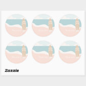 Surfboard Beach Hartelijk dank Ronde Sticker (Vel)