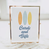 Surfboard Birthday Party Kaarten and Gifts Sign Poster