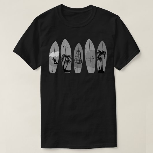 Surfboard  Classic Retro Surfboarde T-shirt (Design voorkant)
