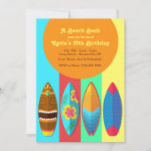 Surfboard Collectie Invitation Kaart (Voorkant)