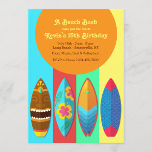 Surfboard Collectie Invitation Kaart
