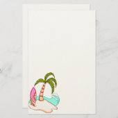 Surfboard coloré Island 2 Papeterie (Devant / Derrière)