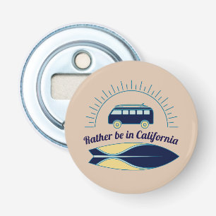 Surfboard en Camper California Button Flesopener