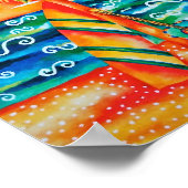 Surfboard en gitaar Poster (Hoek)