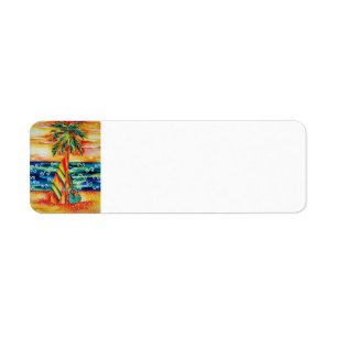 Surfboard en Guitar Return Label