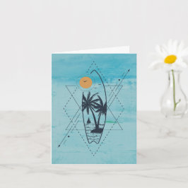 Surfboard greeting card kaart