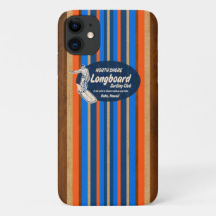 Surfboard Hawaiian Stripes Royal Blue iPhone 11 Hoesje