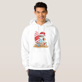 Surfboard Santa Hoodie (Voorkant volledig)