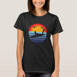 Surfboard Zonsondergang Vakantie Zomer Vintage Str T-shirt