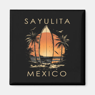 Surfboarder Sayulita Mexico Beach Surfing Surfer V Magneet