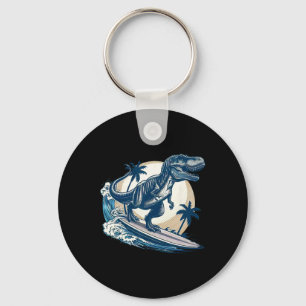 Surfboarding Tyrannosaurus Rex Surfende Dinosaurus Sleutelhanger