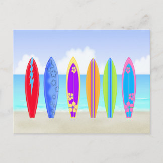 Surfboards Beach Briefkaart