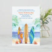 Surfboards sur la Plage Invitation (Debout devant)