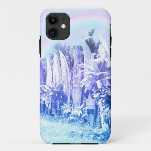 Surfbordoment in pastblauw Case-Mate iPhone case (Achterkant)