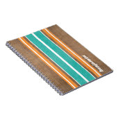 Surfbordstrips - Subtle Wood Background Notitieboek (Rechterzijde)