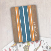 Surfbordstrips - Subtle Wood Background Pokerkaarten