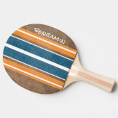 Surfbordstrips - Subtle Wood Background Tafeltennisbatje (Zijkant)