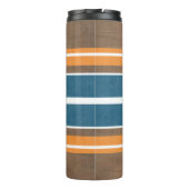  Surfbordstrips - Subtle Wood Background Thermosbeker (Achterkant)