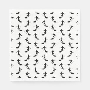 Surfbordsurfpatroon KLANTKLEUR OP ACHTERGROND Servet