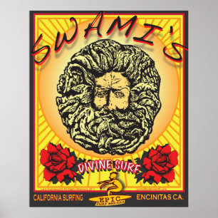 SURFBREAK VAN DE SURFBREAK VAN DE SLIFORNIA VAN DE POSTER