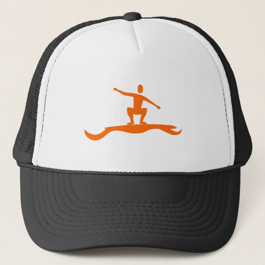 Surfcijfer - Oranje Trucker Pet (Voorkant)