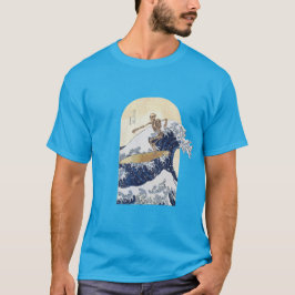 Surfeando la gran ola de kanagawa t-shirt