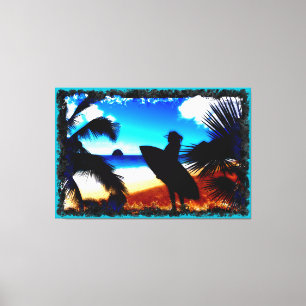 Surfen 10 canvas afdruk