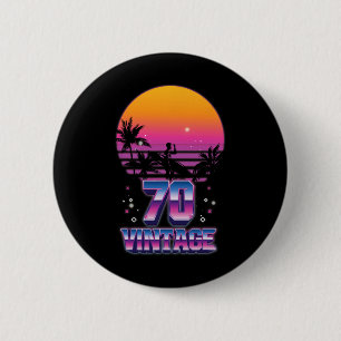 Surfen 1970 Stille Oceaan Zonsondergang 70e verjaa Ronde Button 5,7 Cm