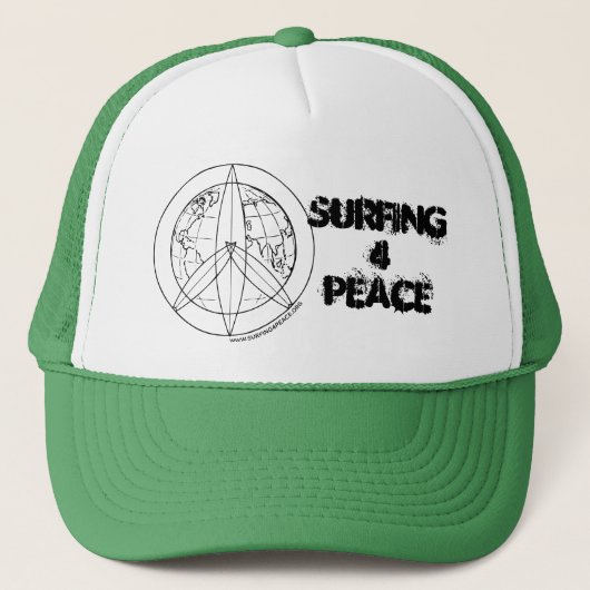 Surfen 4 Peace Trucker Hoed Pet (Voorkant)