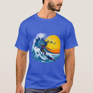 Surfen: achtervolg golven, geen zorgen. t-shirt