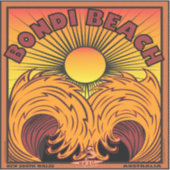 SURFEN BONDI BEACH AUSTRALIË STICKER (Voorkant)