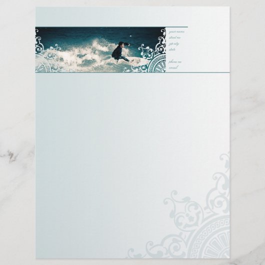 Surfen Briefhoofd (Voorkant)