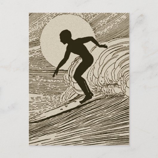  surfen briefkaart (Voorkant)
