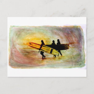 Surfen Briefkaart