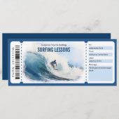 Surfen Cadeaubon Sjabloon voor Surven Lover Kaart (Voorkant / Achterkant)